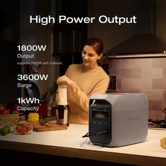 EcoFlow DELTA 3 Classic 1024Wh Portable Power Station with 1800W Powerful Output