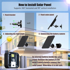 Blink Outdoor 4/3rd Gen XT3 XT2 Camera 4-Pack Solar Panel 4W USB-C & Micro USB C