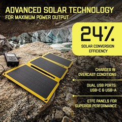 SunJack 15 Watt Foldable IP67 Waterproof ETFE Monocrystalline Solar Panel Cha…