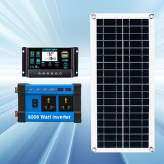 6000W Complete Solar Panel Kit Solar Power Generator 100A Home 110V/220V System