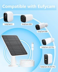 Solar Panel for Security Camera, 5V 4W Solar Panels Charger Compatible with E…