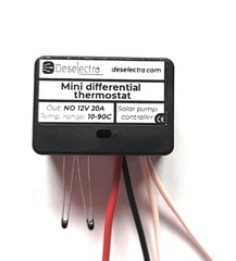 Differential thermostat home solar hot water heating pump controller 12V 10A box