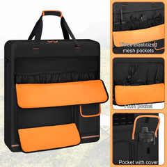 Solar Panel Storage Bag with Orange Lining, Deepened Opening, Zipper with Pull a