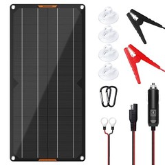 New 12V 10W Solar Panel Battery Trickle Charger Kit Maintainer for Boat Car RV