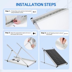 45″ Solar Panel Mount Brackets Adjustable Solar Panel Tilt Mount Brackets for…