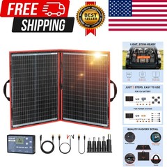 100W Portable Foldable Solar Panel Kit for 12V Battery Charging | Folds to 19…