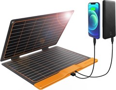 FlexSolar 20W Small Solar Panel Charger 5V USB-A USB-C ETFE Power Emergency
