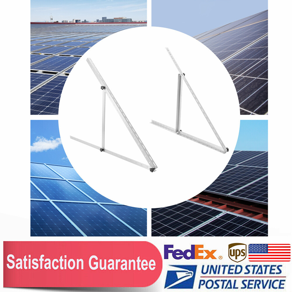 2 Pack 41 Inch Adjustable Solar Panel Tilt Mount Brackets for RV Boat Roof