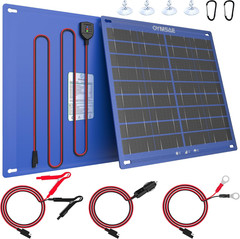 30W Solar Car Battery Charger Portable 12V Trickle Battery Charger & Maintainer
