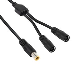 DC7909 Solar Panel Charging Cable, 1 Male to 2 Female Connectors For Sub 36V