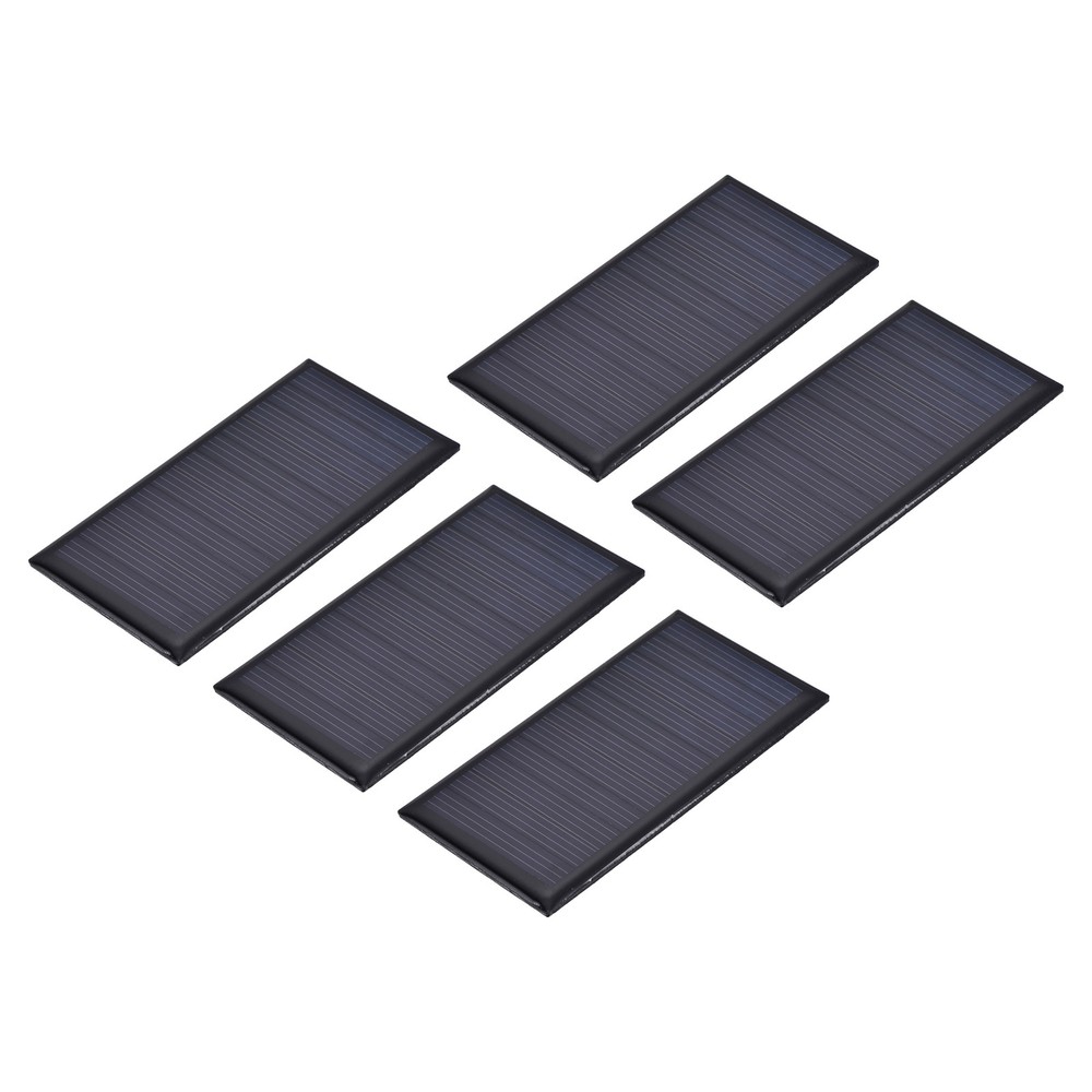 5Pcs 5.5V 0.33W 60mA Mini Polycrystalline Solar Panel 2.8×1.6″/70×39.5mm