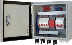 Durable 4-String Solar Combiner Box with 80A Circuit Breakers for Off-Grid Use