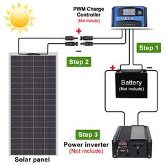 300W Flexible Solar Panel Mono 12V Home RV Boat Camping Power Battery Charging
