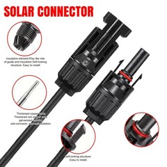 1 pair Solar Panel Y Branch Cable Connection Waterproof Adapter Connector Extens
