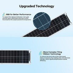 Solar Panel 50W Flexible Monocrystalline Module for 12V Battery RV Camping Boat