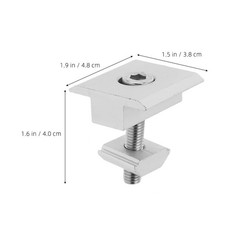 4Pcs Aluminum Alloy Solar Panel Mounting Mid Clamps Silver Reusable