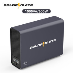 Goldenmate 1000VA 600W Uninterruptible Power Supplies LiFePO4 UPS Pure Sine Wave