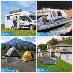 100Watt Bifacial Solar Panel 12V Mono Home PV Power Off-Grid Boat Power Werchtay