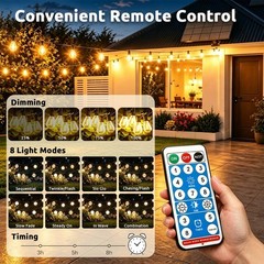 24V Replacement Solar Panel for Outdoor Lights 8 Modes Solar Outlet