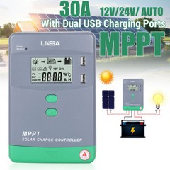 12/24V 10-100A MPPT PWM Solar Panel Regulator Battery Charge Controller Inverter