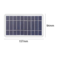 5V 2W Portable Solar Panel Outdoor USB Camping Battery Charging 157*94mm