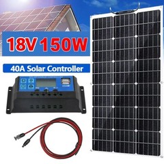 150W Monocrystalline Solar Panel High Efficiency Durable RV Marine Boat Off Grid