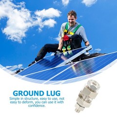 2pcs Solar Grounding Clip Lug Cable Clamp Wiring Frame Clip Supply