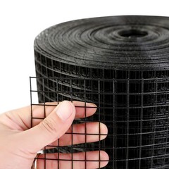 8in×100ft Solar Bird Guard: PVC-Coated Galvanized Wire Mesh, 1/2″ Grid