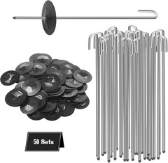 Solar Panel Bird Guard Fastener, 50 Sets Critter Guard Clips for Attaching Wire