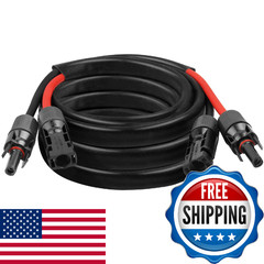 10AWG Solar Cable 10ft Solar Panel Extension Cord PV Wire Flame Retardant Waterp
