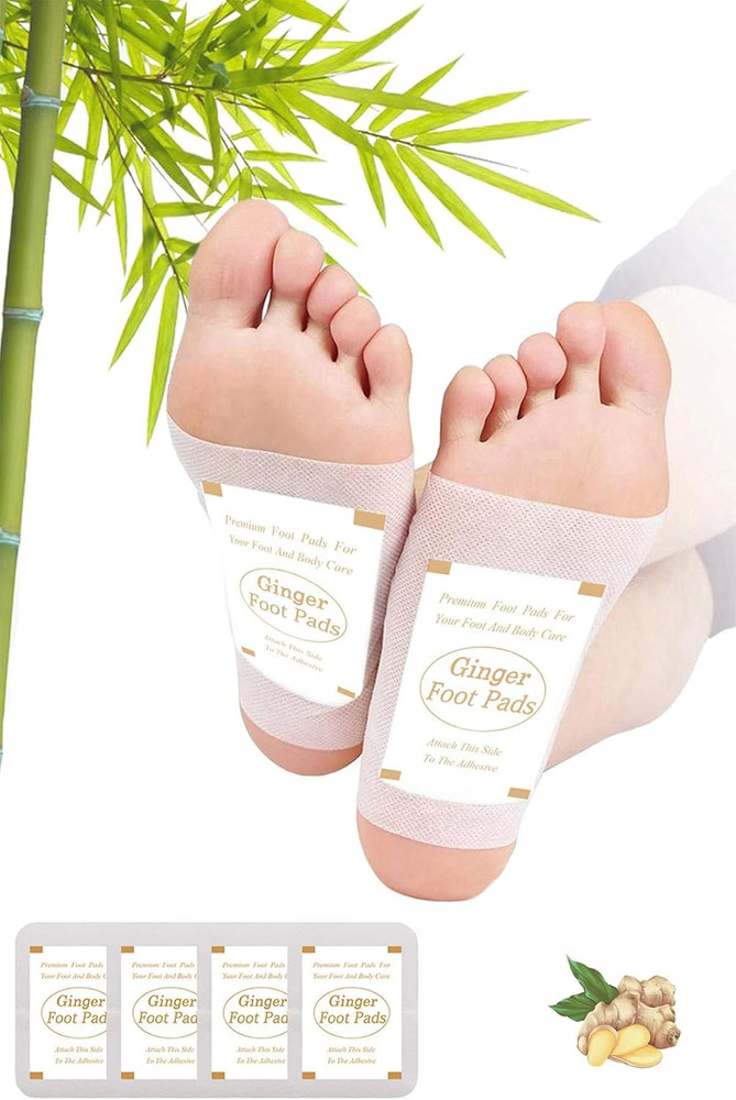 Foot Pads, Ginger Footpads, Natural Ginger Powder Bamboo Vinegar Foot Patches to