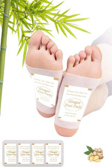 Foot Pads, Ginger Footpads, Natural Ginger Powder Bamboo Vinegar Foot Patches to