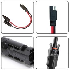 6FT 16 AWG SAE to Solar Panel Adapter, RV Solar Panel Connector Cable