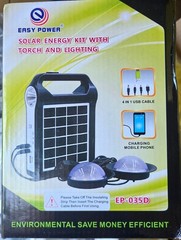 Portable Solar Lighting System USB Charger 6V Solar Panel Power Storage Recharg