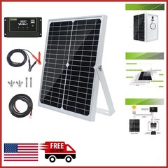 Solar Panel Kit 30W with Adjustable Bracket for Car RV Motorcycle Charging