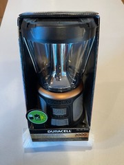 NEW NEW Duracell 2000 Lumens Rechargable Lantern Solar Power Built-In Battery