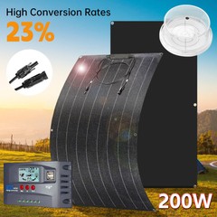 200 Watt Solar Panel Kit 12V Battery Charger w/Solar Angle Guide/Solar controler