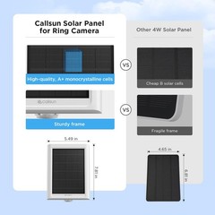 2 Pack Solar Charger for Ring Camera – Waterproof, 13ft Cable, USB-C Adapter