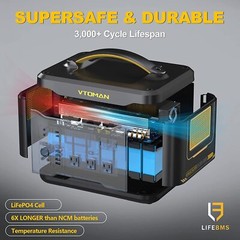 VTOMAN Jump 1500X Portable Power Station 1500W 828Wh LiFePO4 Battery Generator