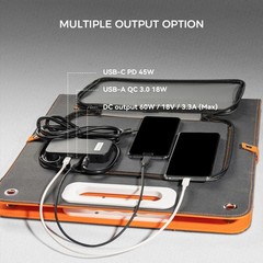 50W 18V Portable Solar Panel, FF FLASHFISH Foldable Solar Charger with 5V USB…