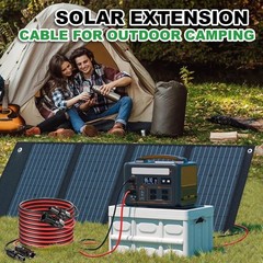 30ft Solar Extension Cable 10AWG – Waterproof Connectors