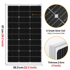 Dokio 100w 200w 400w Rigid Monocrystalline Solar Panel Kit for Home/Backup Power