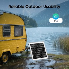 Portable Station Solar Panel Power Inverter Electric Generator Set +4 LED Light