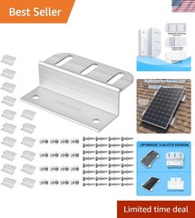 Complete 16-Pack Solar Mounting Kit – Aluminum Z Brackets for RV & Off-Grid Use