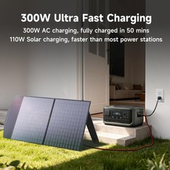 Estacion De Energia Portatil 300W Peak 600W Con 2 Tomas De Corriente USB-C