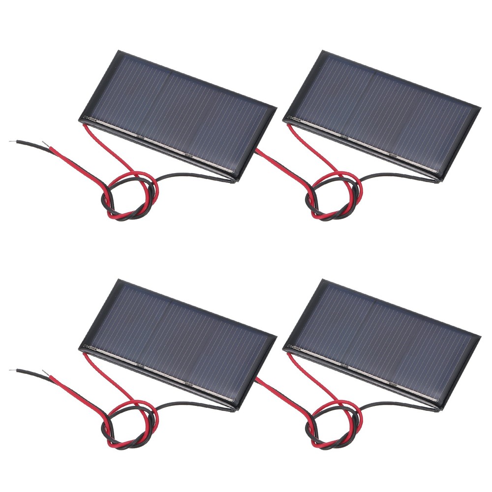 4Pcs 1.5V 0.24W 160mA Mini Solar Panels with Cable