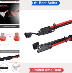 10 AWG SAE Extension Cable 3FT Silicone Wire Battery Charger Trickle Maintainer