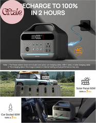 Portable Power Station 300W, 192Wh Large Power Bank with 110V AC Outlet, Lifepo4