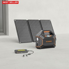 Portable Solar Generator 155Wh Power Station Includes 30W Panel Emergency Cam…