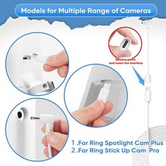 Solar Panel for Ring Camera, Compatible with Spotlight Cam/Pro/Plus Battery, 5W